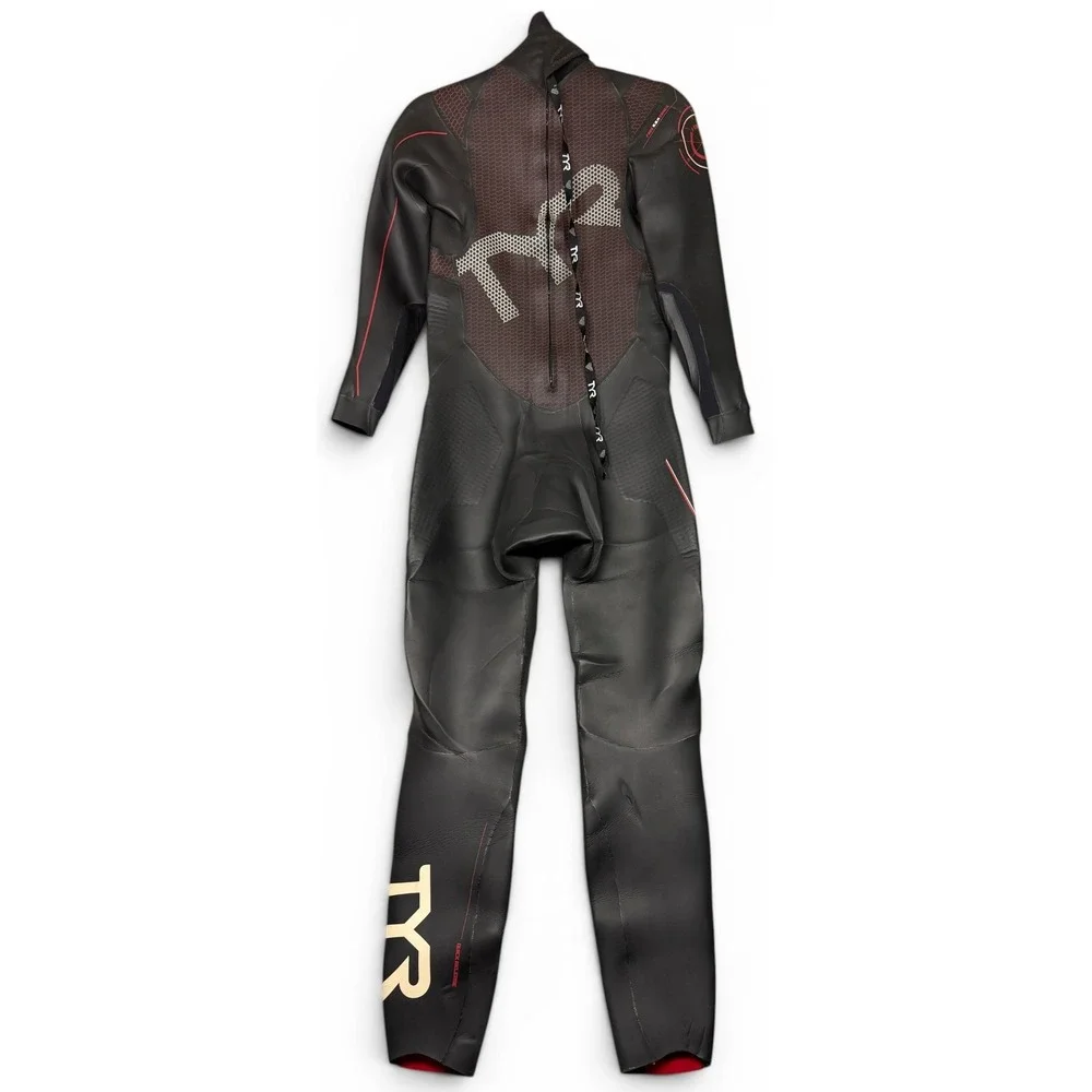 TYR Wetsuit Mens L Black Hurricane C5 Full Body Triathlon Neoprene Cat 5 $1000